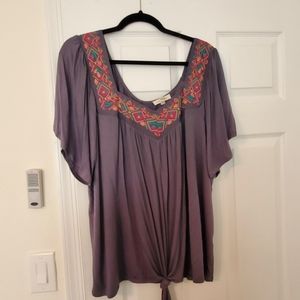 Loralette front tie top